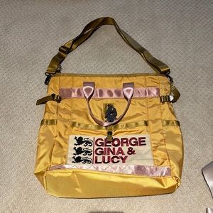George Gina & Lucy Uneak tote in yellow and pink